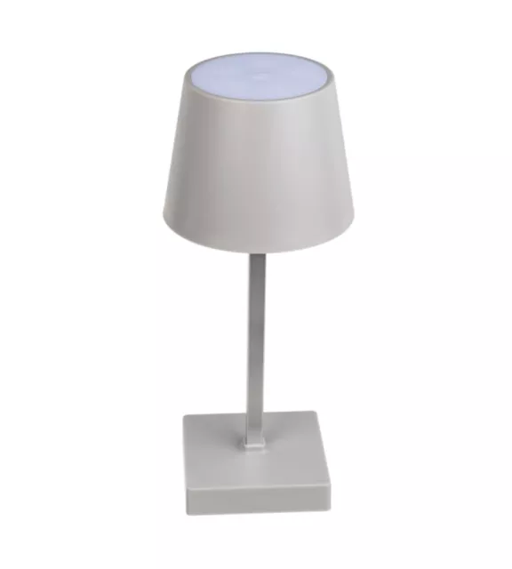 Lampada da Tavolo Touch 3 Intensita LED Ricaricabile tipo Poldina Bar Hotel Grey