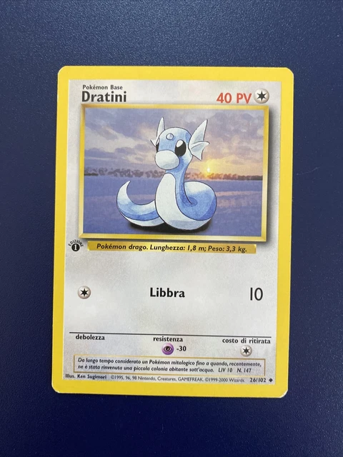Pokemon Set Base Dratini 26/102 Non Commun Ita 1ed