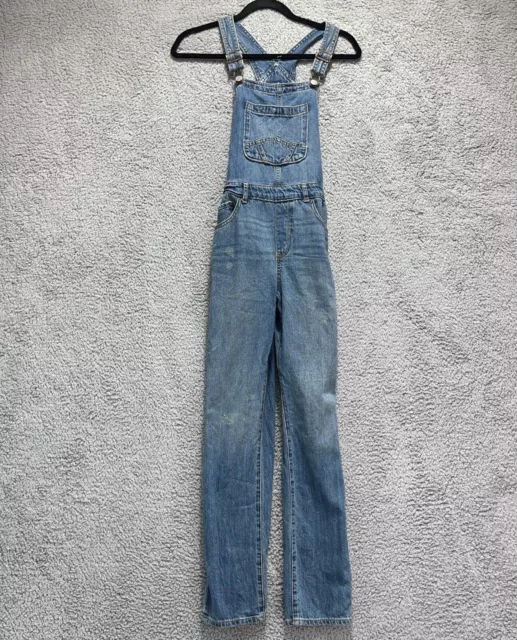 Gap Denim Bib Overalls Jumpsuit Women's XL Blue Buckle Pocket Straight Cotton