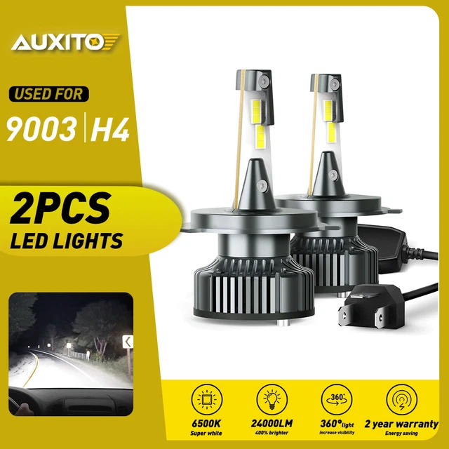 2x LED Headlight Bulbs H4 9003 HB2 Combo Kit High Low Beam Super White CANBUS