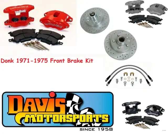 Wilwood Front Brake Calipers, 12" Rotors, fits 1971-76 Caprice, Impala, Donk