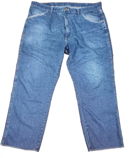 Pantalones de mezclilla Wrangler para hombre talla 40x29 azul regular lavado medio calidad premium