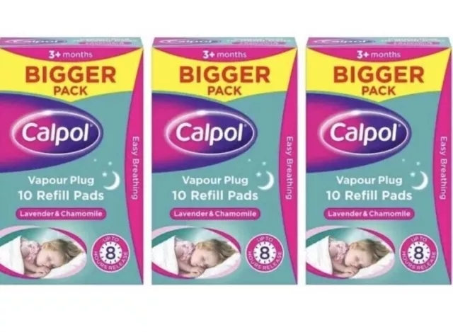 Calpol Vapour Plug Refill Pads,  Pack of 10 (Bigger Pack) X 3