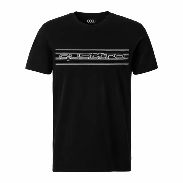 Audi Herren T Shirt quattro Schwarz S M L XL XXL T-Shirt