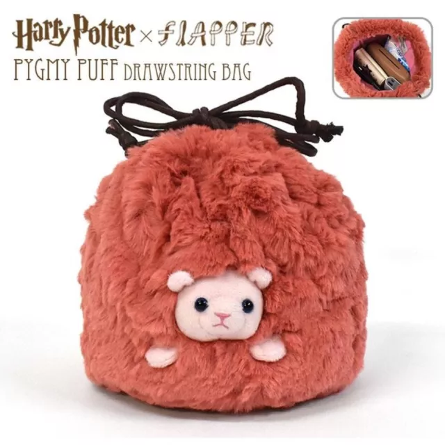 Harry Potter x Flapper Pygmy Puff Drawstring Bag Magical Creatures 18cm×17cm NEW