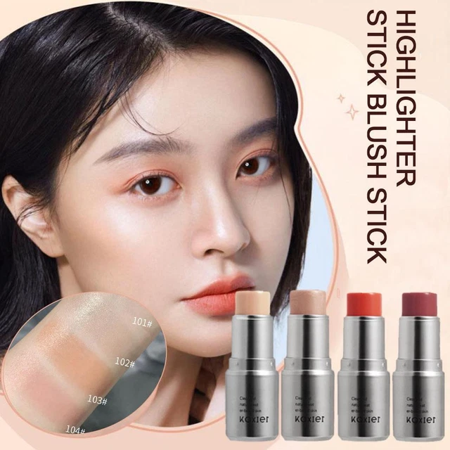 4 COLORS SHIMMER Highlighter Stick Blush Stick Make Up Contour Brighten