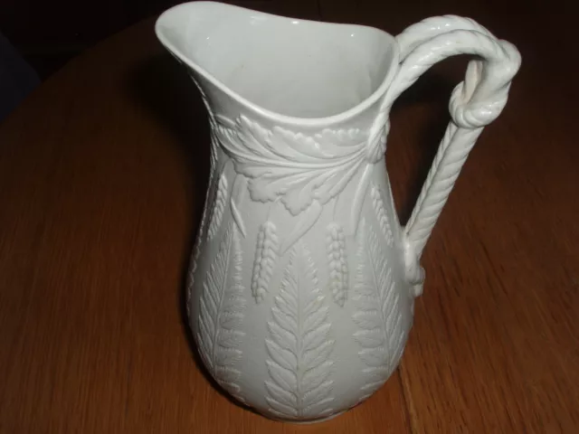 VINTAGE WILLIAM BROWNFIELD Of CORBRIDGE RELIEF MOULD PARIAN WARE JUG C.1850/60's