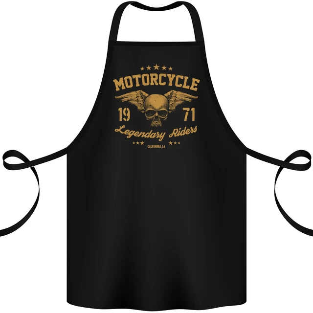 Motorcycle Legendary Riders Biker Motorbike Cotton Apron 100% Organic
