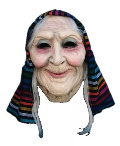 Costume Halloween - Vecchia Signora Maschera - Viso Completo Lavabili Testa