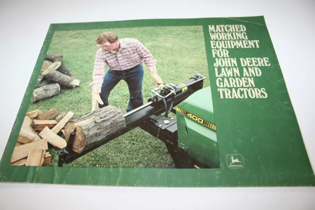 John Deere Matched Working Equipment for Lawn & Garden Tractors Brochure 1981