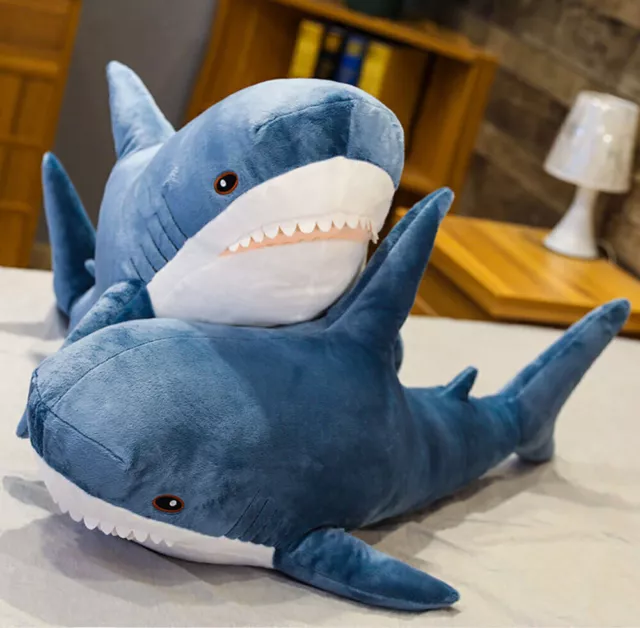 Plush Toy Ikea Blahaj Shark 100cm Soft Large Stuffed Animal Doll Kids New Gift~