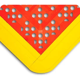 Wearwell F.I.T. Emergency Shower Mat Kit 5/8" Thick 2.25' x 2.5' Red/Yellow