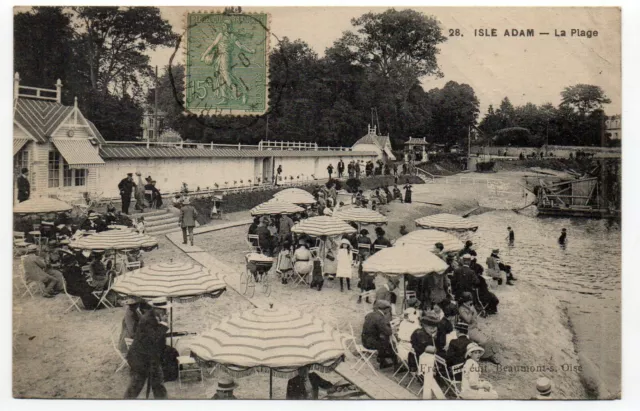 l' ISLE ADAM - Val d' Oise - CPA 95 - la plage