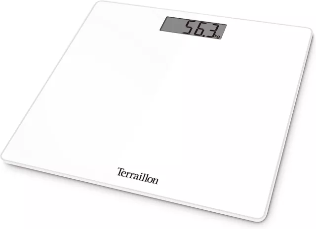 Terraillon - Pèse personne électronique compact et ultra plat- Blanc