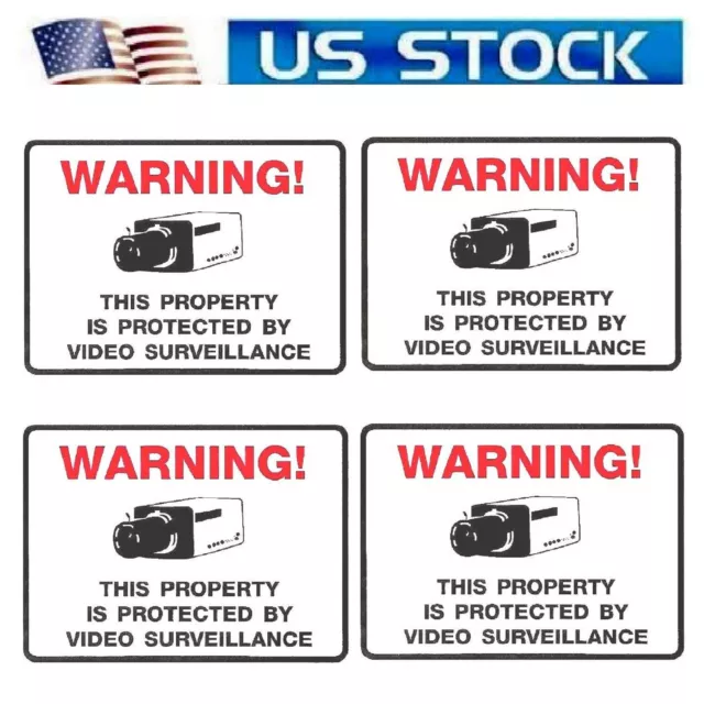 Security Camera Warning Cctv Video Cameras Stickers Lot