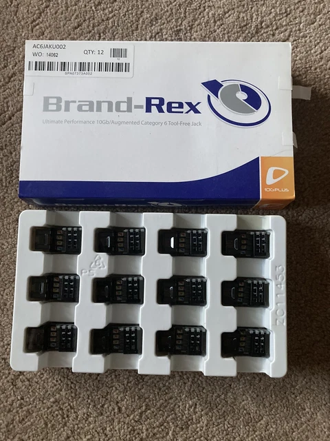 BRAND REX AUGMENTED Category 6 Tool Free Jack Pack Of 12 £40.00 ...
