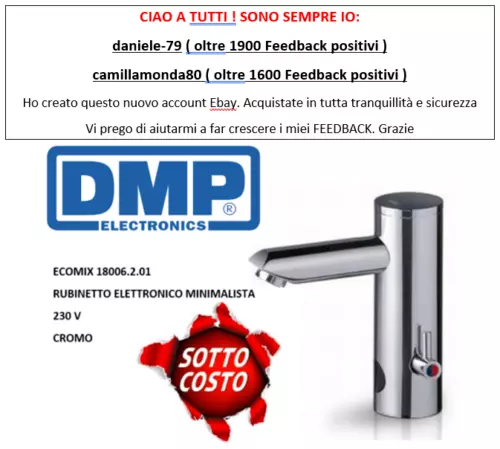 Dmp Ecomix Rubinetto Elettronico Lavabo 230V Sensore Fotocellula E Miscelatore