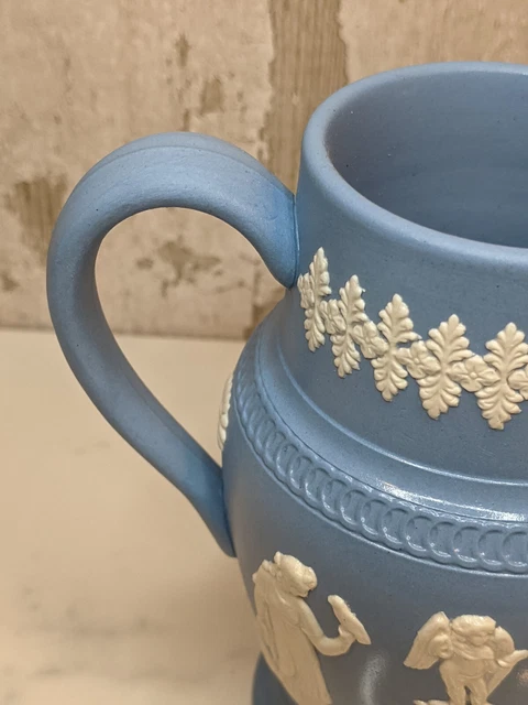 Jasperware blau weiß 5"" KRUG. DUDSON HANLEY ENGLAND 1949 griechisches Thema 5