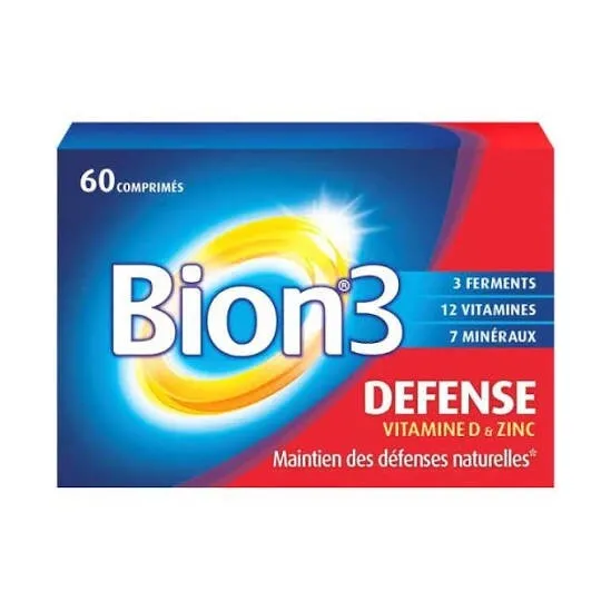 Complément alimentaire  Bion 3 defense Vitamine D & zinc 60 jours