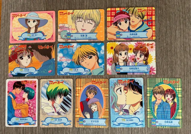 Marmalade Boy set de 11 cartes collection Bandai 1995 collectible cards
