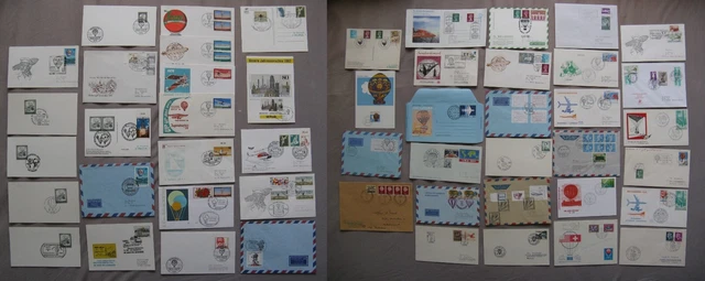 BALLON Luftfahrt Lot 50x Motiv-Belege hpts. Motiv-Sonderstempel Dtld./Europa/USA
