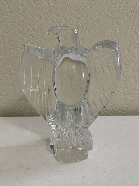 Baccarat France Cristallo Firmato Napoleonico Aquila Figurina/Scultura