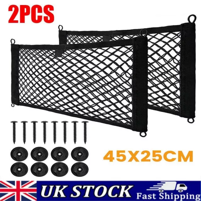 2x Extra Large Elastic Storage Net for Cargo Van Motorhome Mobile Caravan Boat