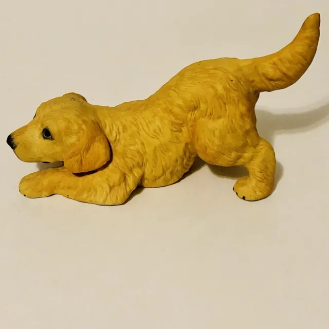 Golden Retriever Figure Dog Canine Ceramic 7" long x 2-3" Tall