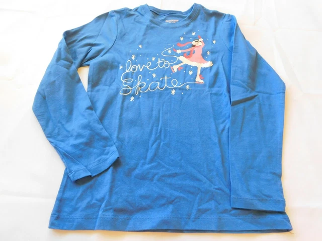 Oshkosh B ' Gosh Ragazzi Manica Lunga T Camicia Top Taglia Versioni Blu Nwt