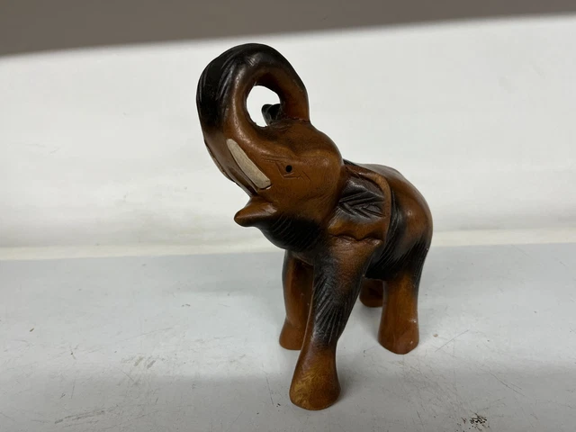 Paire D'éléphants Sculptés Main En Bois De Suar – Artisanat Indonésien, équitable, Neuf