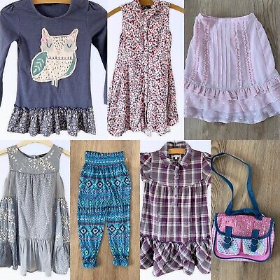Girls Age 5-6 Clothing Bundle Lot Set x 7 Summer Holiday Dress M&S George TU