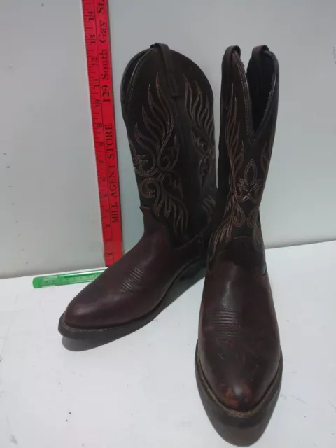 Laredo Brown Leather pointed Toe Pull On Western Boots Women’s Size 8.5 W