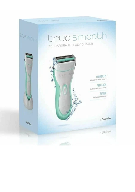 Babyliss 8770BU Rasoio da donna ricaricabile vero liscio bagnato/asciutto per depilazione