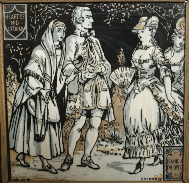 Mintons China Works Tile Stoke on Trent, Heart of Midlothian, c1877