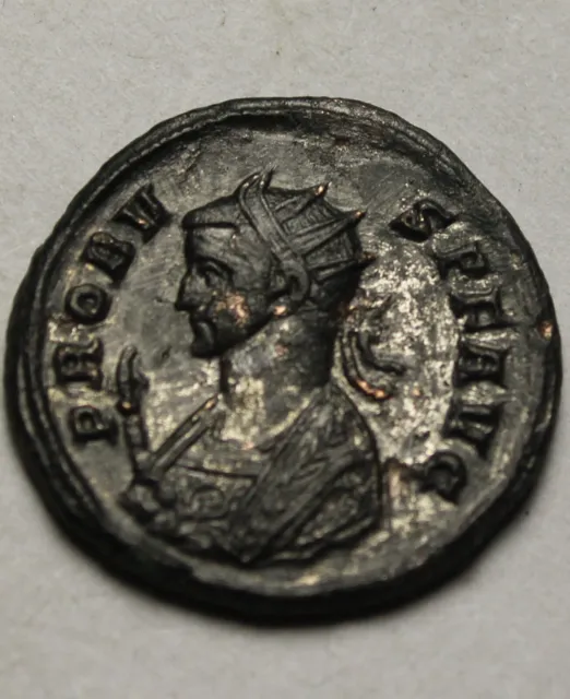 Rare genuine Ancient Roman coin Silvering Antoninianus Probus SOL in quadriga 2
