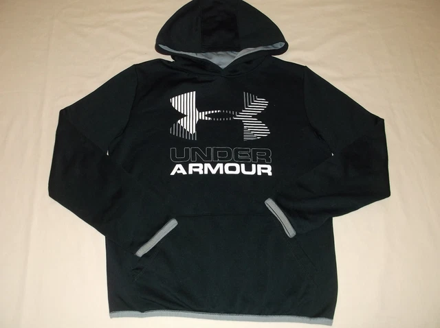 Under Armour Long Sleeve Black Hoodie Boys Large Excellent Condition