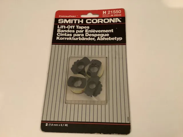 Smith Corona H21550 Typewriter 2 Lift-Off Tapes - New & Sealed -
