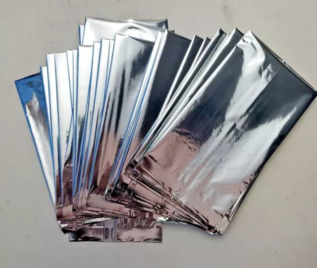 200 pc 4 x 7 inch 1.5 mm Thick 3 Side Pouch Heat Sealing Bags Silver Mylar