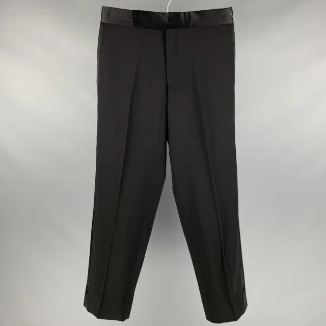 GIORGIO ARMANI Size 32 Black Wool Tuxedo Dress Pants