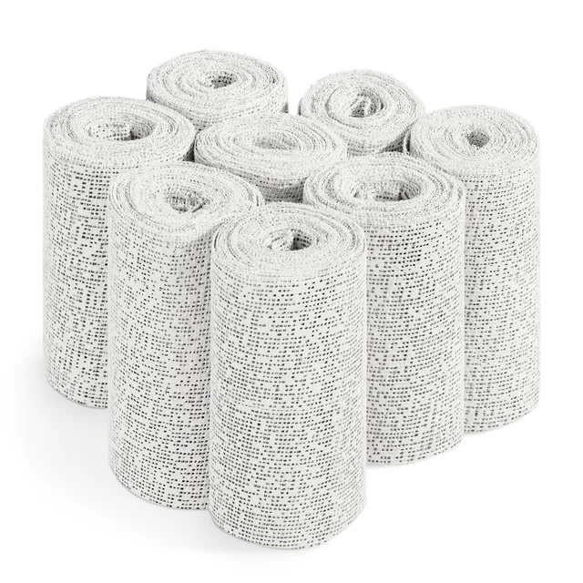 8x Venda de yeso para modelado vendaje para hacer moldes vendas de 10 x 300 CM
