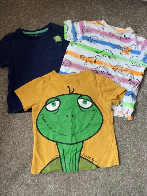X3 Baby Boys T-shirt Bundle 12-18 18-24 Months Nutmeg F&F infant toddler summer