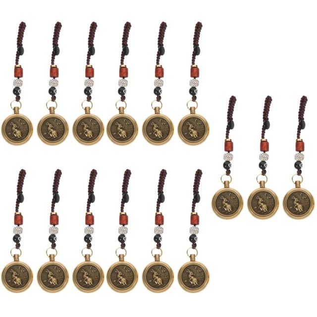 15 Sets Boucle Métal Lapin Zodiaque Ornements Suspendus De Décorer Porte Clé