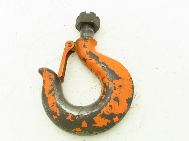 Crosby 5 Ton Hoist Hook Threaded Swivel Shank w/Latch Crosby 5 Ton Hoist Hook Threaded Swivel Shank w/Latch