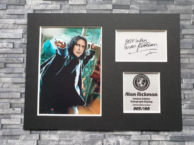 Alan Rickman - Severus Snape Signed Autograph Display - Harry Potter - 8x6