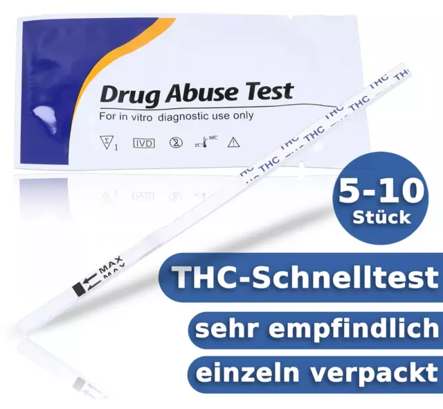 Drogenschnelltest THC Cannabis Marihuana Haschisch Drogentest Teststreifen Test