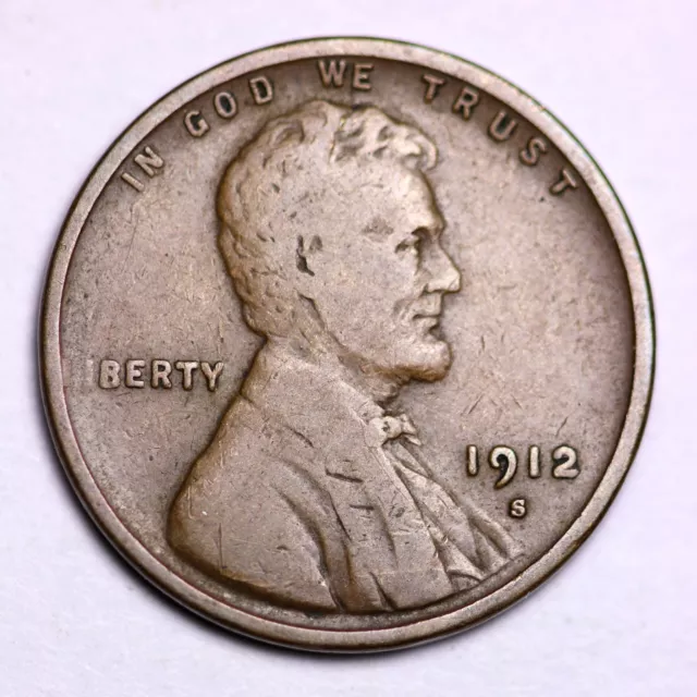 1912-S Lincoln Wheat Cent Penny LOWEST PRICES ON THE BAY!  FREE SHIPPING!