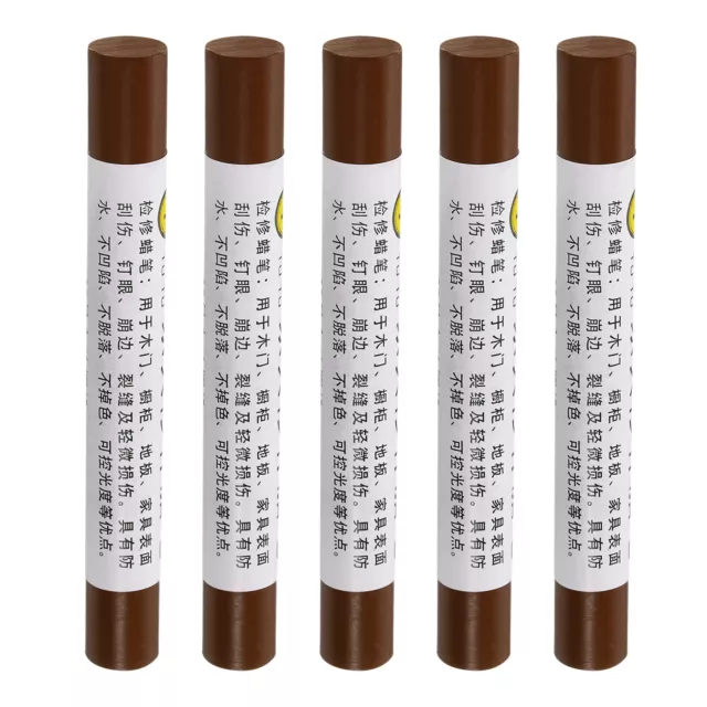 Furniture Repair Crayons Wax Filler Stick, 5Pcs Brown