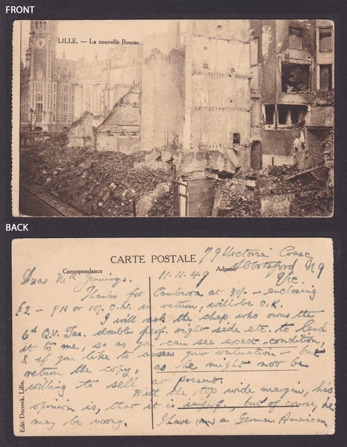 FRANCE, Postcard, Lille, La nouvelle Bourse, WWI