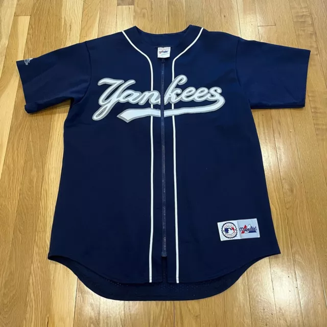 Vintage Majestic New York Yankees Jersey Full Zip Mens Medium VTG MLB USA Made