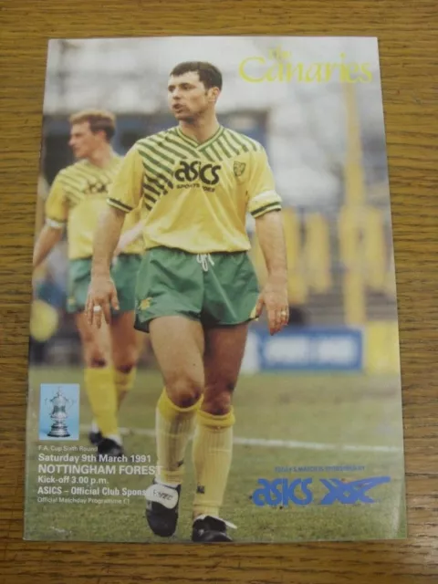 09/03/1991 Norwich City v Nottingham Forest [FA Cup] . Please find this item off